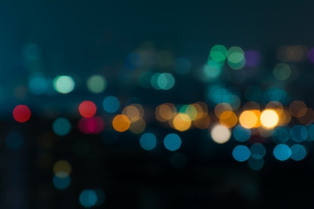 City night light blur bokeh